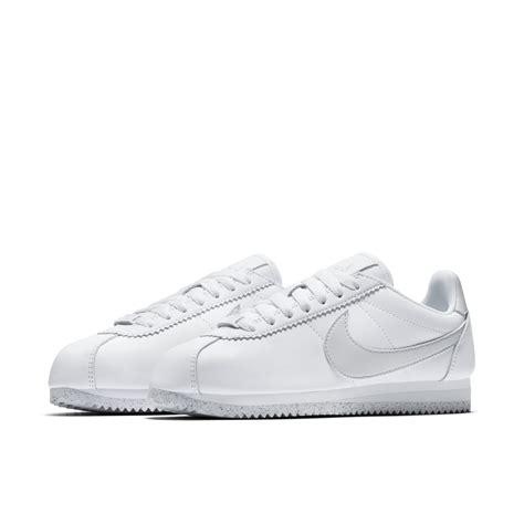 Women's Classic Cortez Flyleather 'White & Light Silver' Release 